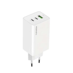 Mobiparts GaN Wall Charger USB-Cx2/USB-A3.0/QC 65W Wit - 0