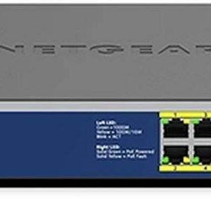 NETGEAR GS516PP Unmanaged Gigabit Ethernet (10/100/1000) Power over Ethernet (PoE) Blauw, Grijs - 0