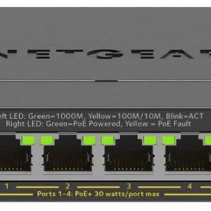 NETGEAR 5-Port Gigabit Ethernet High-Power PoE+ Plus Switch (GS305EPP) - 0