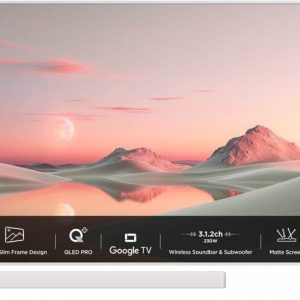 TCL NXTFRAME 55A300W Pro Wit QLED TV | 55'' Ultra HD 4K | Draadloze Soundbar en Subwoofer | Wi-Fi | Smart TV | Google TV | HDR10+ | 120Hz - 0