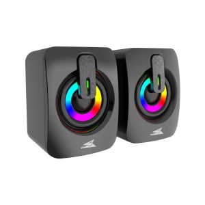 Baracuda SEASHELL Rainbow | 2.0 Stereo Luidsprekerset USB | 2x3000mW | Zwart - 0