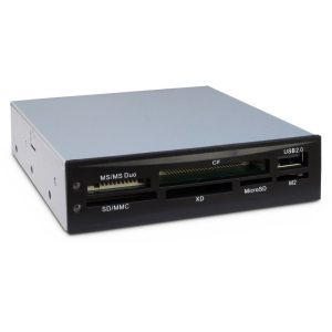 Inter-Tech CI-02 | Interne geheugenkaartlezer | USB 2.0 | 3.5" bay | Ondersteunt CF, SD, microSD, MS, xD | Zwart - 0