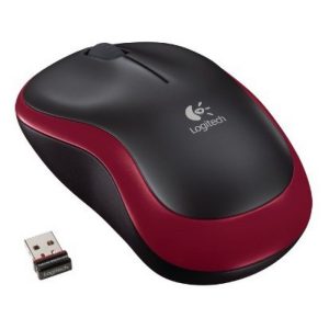 Logitech M185 | Draadloze Muis | Links- en Rechtshandig | RF | 1000 DPI | Zwart/Rood - 0