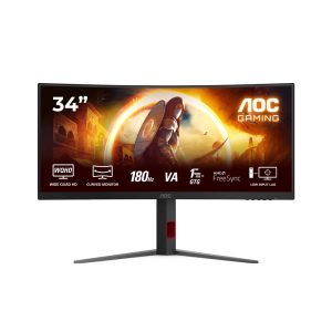 AOC CU34G4 | 34'' 3440x1440 VA | 180 Hz | 1 ms | DisplayPort & HDMI | Curved Ultrawide Gaming Monitor - 0